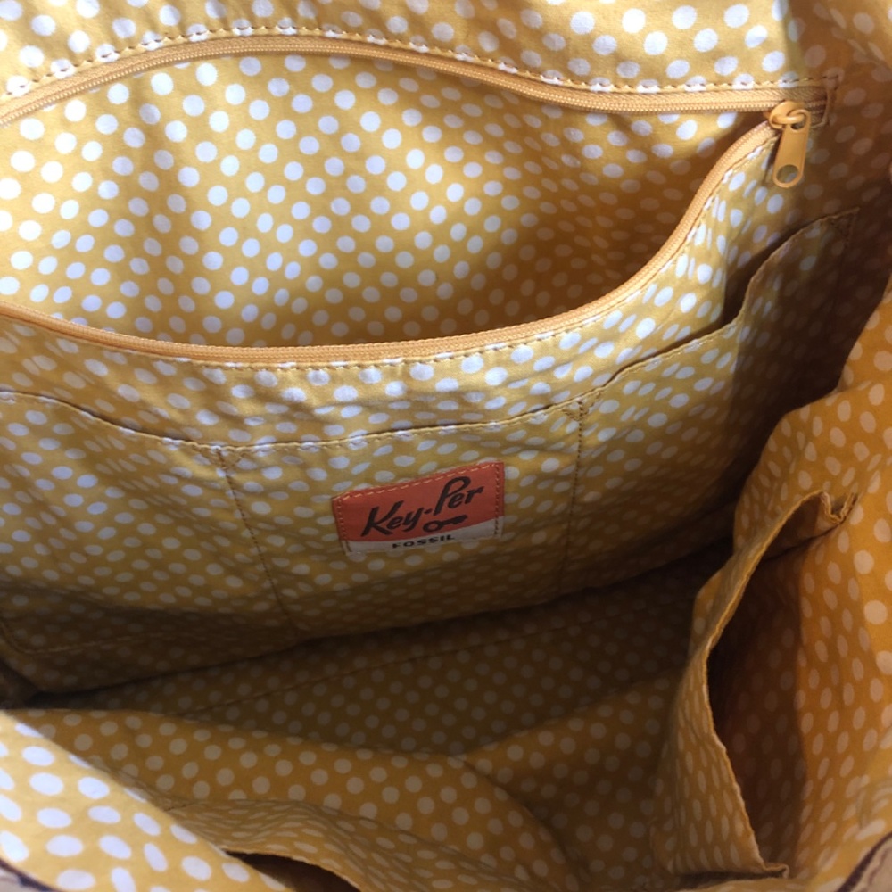 *** Fossil *** Key - Per Geometric Floral Tote - image 4